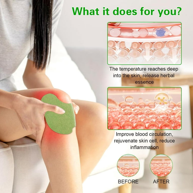 Herbal Knee Pain Relief Patch – Heat Therapy for Joint & Muscle Comfort, Natural Ingredients Pack Of 12 Pcs