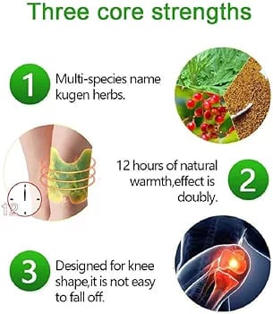 Herbal Knee Pain Relief Patch – Heat Therapy for Joint & Muscle Comfort, Natural Ingredients Pack Of 12 Pcs