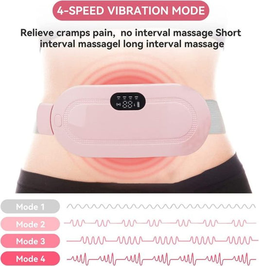 women Period Pain Cramp Relief Belt -Portable Menstrual Heating Pad, Heated Belly Belt for Menstrual Cramp Relief with 3 Heat Levels and 4 Modes