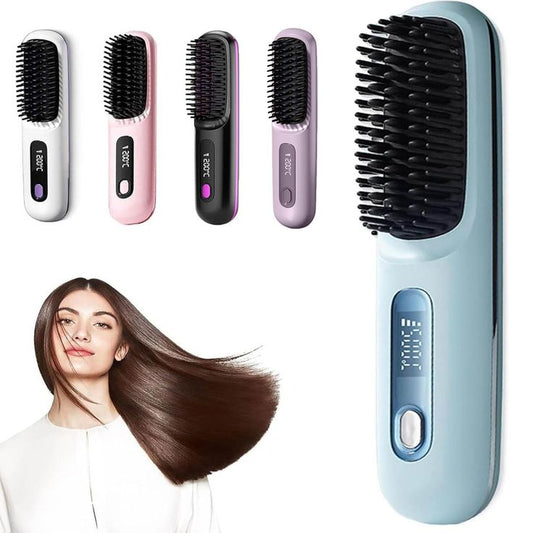 Nexlev Hsb-04 Cordless Hair Straightener Brush
