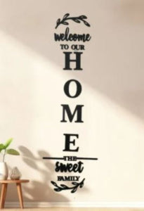 Wooden Wall Art English Letters Home Family