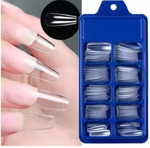 Transparent/White Ballerina Nails-100 pcs