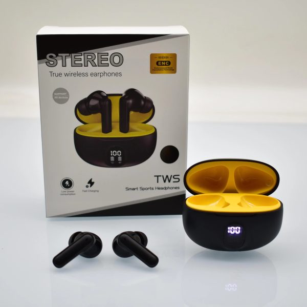 Professional Display Earbuds Stereo 895b Wireless Bluetooth Earbuds | Mic In-ear Headphones With Led Display | Type C Fast Charging | Bluetooth 5.3 For Android/iphone