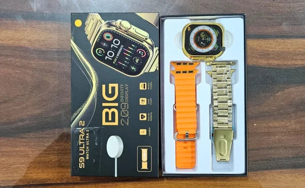 S9 Ultra 2 Smart Watch Big 2.09 Infinity Display Wireless Charging Bluetooth Calling Double Strap