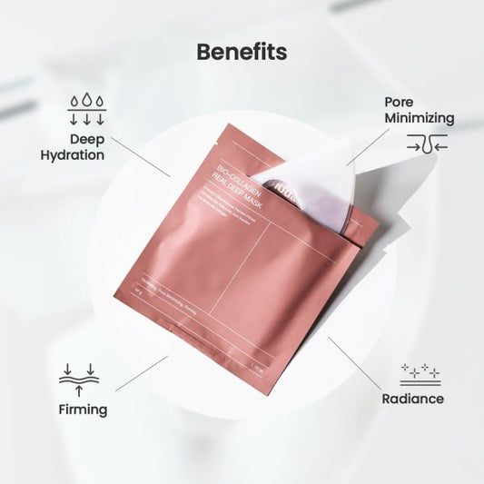 01 Pc Bio-collagen Deep Hydrating Facial Sheet Mask, Pore Minimizing, Firming, Hydrating Overnight Skin – 36gram