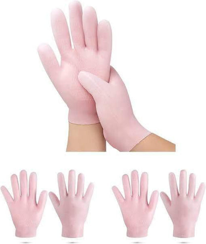 Moisturizing Glove Set, Silicone Gel Spa Gloves For Dry Cracked Skin (1 Pair)