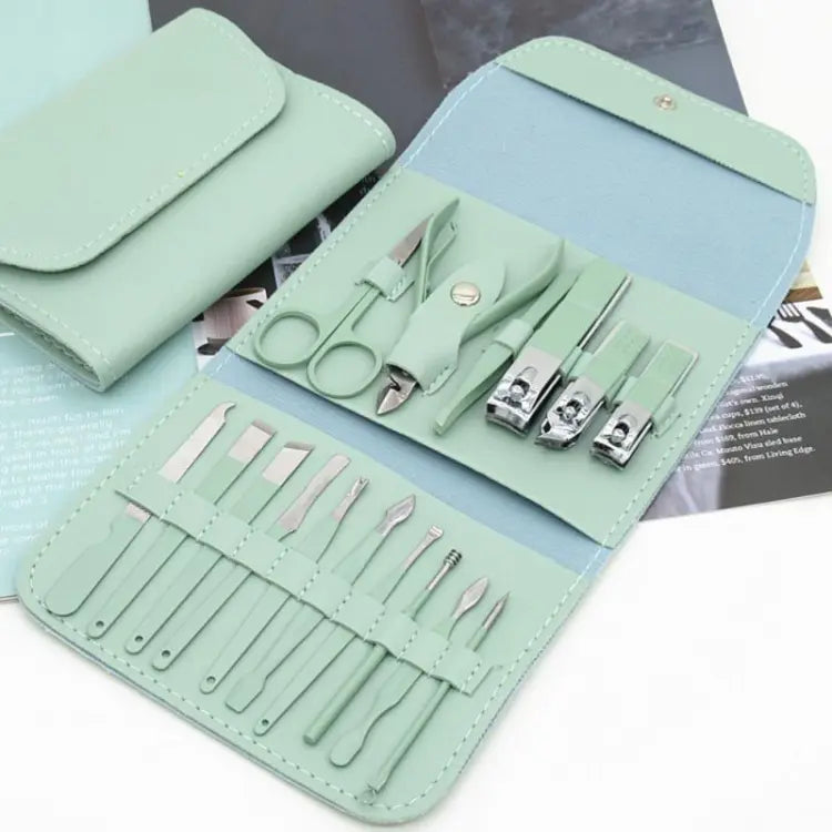(Imported)16 in 1 Nail kit with Manicure Cutters, Nail Clipper Set,  Pedicure Nail Scissors Tool Set (Random Color)