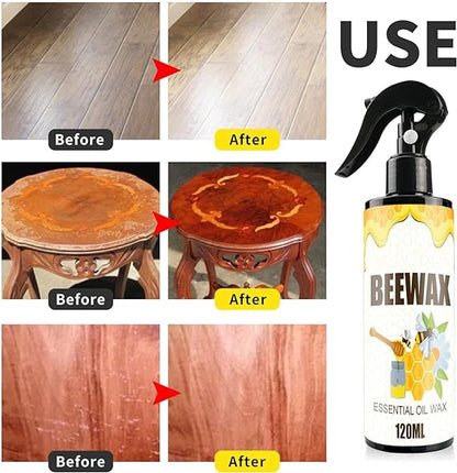 3 in 1 Deal Beewax Spray (120ml) + Beewax 85g(wax) + Sponge Beeswax Furniture Polish And Cleaner