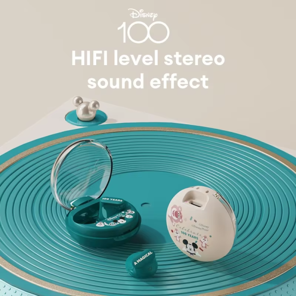 Disney 100 Anniversary Earbuds – Choice Disney Qs-t1 Earphone Bluetooth 5.3 Wireless Headphones Low Latency Earbuds Hifi Stereo Sound 100th Anniversary Model