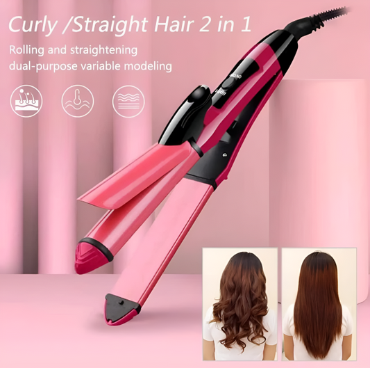 Nova 2-in-1 Hair Straightener & Curler – Model Nh-2009
