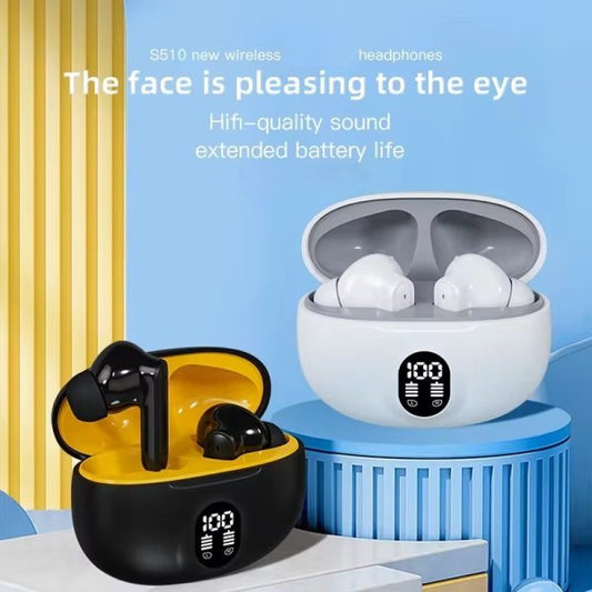 Professional Display Earbuds Stereo 895b Wireless Bluetooth Earbuds | Mic In-ear Headphones With Led Display | Type C Fast Charging | Bluetooth 5.3 For Android/iphone