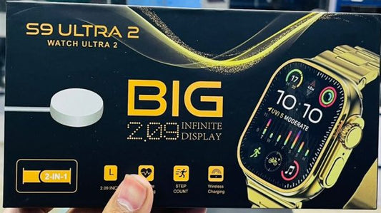 S9 Ultra 2 Smart Watch Big 2.09 Infinity Display Wireless Charging Bluetooth Calling Double Strap